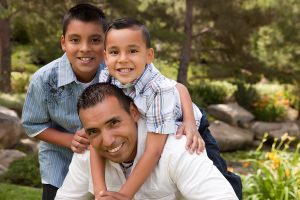 Father with two sons.